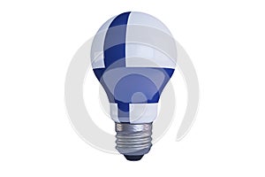 Innovative Light: Blue and White Striped Lightbulb Symbolizing Clarity and Purity