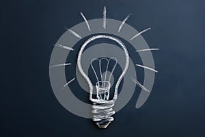 Innovative light bulb concept illuminating growth and creativity in a competitive business landscape