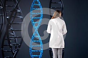 Innovative Medical Doctor Using Advanced DNA Technology photo