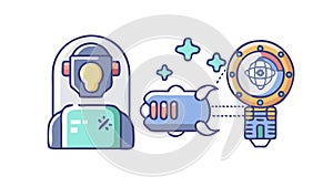 Innovative Mind Brainstorming Vector, Problem-Solving Concept Graphic, vector design Generative AI