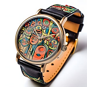 Innovative Outsider Art Watch Design - generative ai