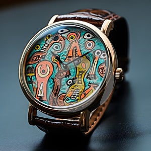 Innovative Outsider Art Watch Design - generative ai