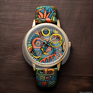 Innovative Outsider Art Watch Design - generative ai
