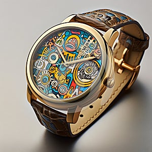 Innovative Outsider Art Watch Design - generative ai