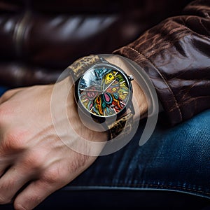 Innovative Outsider Art Watch Design - generative ai