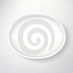 Innovative Page Design White Oval Object On Grey Background photo