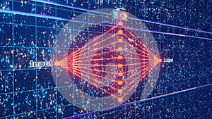 Innovative Parallel Data Processing in Machine Learning Transformers, 3D illustration