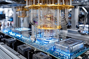 Innovative quantum computer technology emerging in a research facility