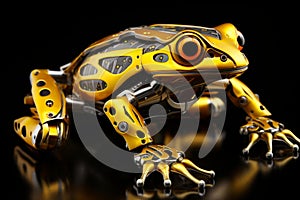 Innovative Robotized modern frog. Generate Ai photo