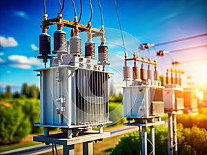 Innovative SinglePhase PoleMounted Distribution Transformers Stunning TiltShift Photography Showcase