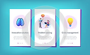 Innovative solution app interface template.