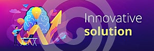 Innovative solution concept banner header.