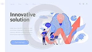 Innovative solution concept landing page.