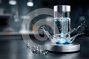 Innovative water purification system creates stunning splash in modern kitchen setting