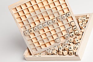 Innovative wooden letters photo