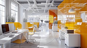 Innovative workspace designs in modern offices