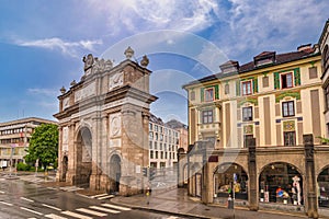 Innsbruck Austria, at Triumphpforte Arch Triumphal Arch photo