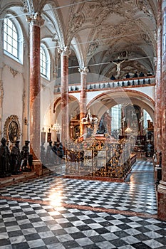 Hofkirche Interior and Emperor Maximilian I Cenotaph - Innsbruck, Tyrol, Austria