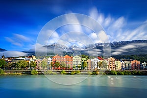 Innsbruck houses at morning