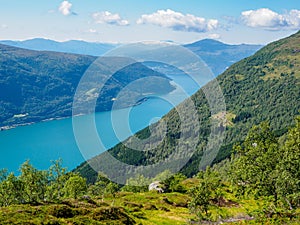 Innvikfjorden from Skredfjellet top, Norway