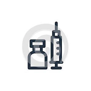 inoculate vector icon isolated on white background. Outline, thin line inoculate icon for website design and mobile, app