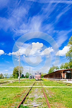 Inoperative railway station in Haapsalu, Estonia photo
