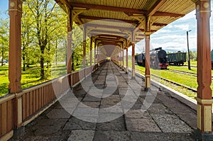 Inoperative railway station platform in Haapsalu