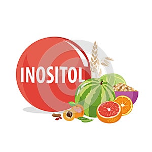 Inositol Vitamin B8. Natural organic foods with high vitamin conte