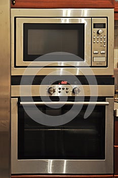 Inox microwave and oven photo