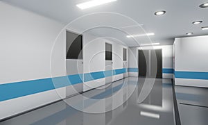 Inpatient room in hospital interior scene