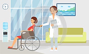 Inpatient Treatment in Hospital Flat Illustration