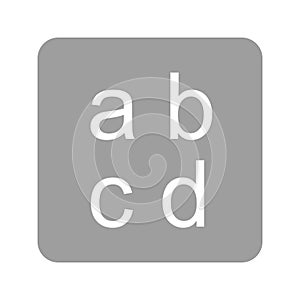 Input Latin Lowercase icon vector image.