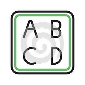 Input Latin Uppercase icon vector image.