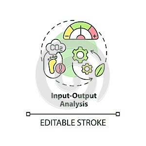 Input output analysis concept icon