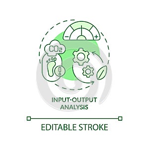Input output analysis green concept icon