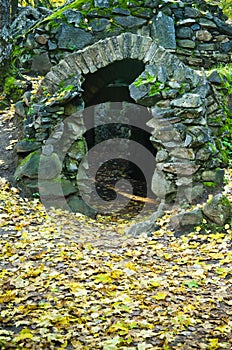 Input in a stone cave