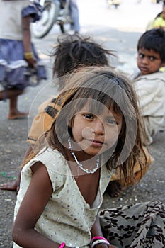 Inquisitive Beggar Girl