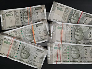 INR cash bundles 500 rupees