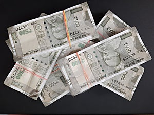 INR cash bundles 500 rupees photo