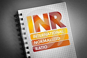 INR - International Normalized Ratio acronym