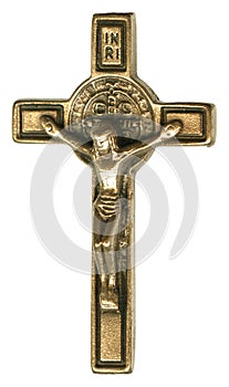 INRI Gold Metal Crucifix photo