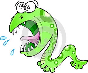 Insane Crazy Wild Worm Vector