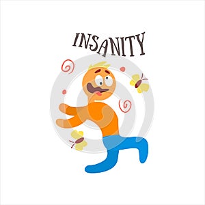 Insanity Vector Illustration