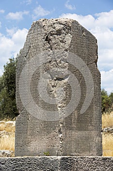 Inscribed Pillar in Xanthos Ancient City, Antalya