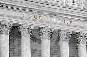 Inscription on the courthouse