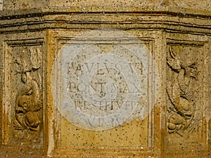 Inscription dedicated to Pope Paul VI photo