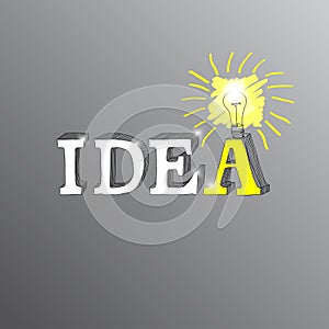 Inscription from the hand of the word idea.