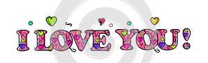 I Love You. A cute Happy valentines day exclusive design. Love & life. Be My Valentine. Valentine card I Love YOU, Be My.