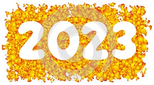 Inscription for the New Year`s calendar 2023. New Year, Christmas, holiday