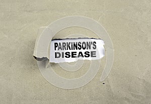 Inscription revealed on old paper - Parkinson's Disease